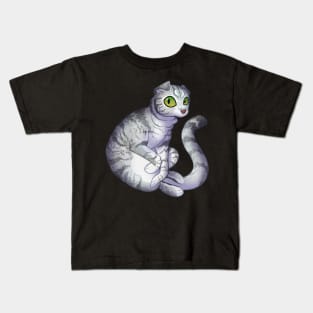 Cozy Scottish Fold Kids T-Shirt